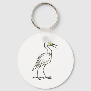 Llavero Gran pájaro serio del Egret
