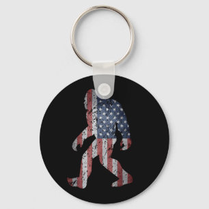 Llavero Gran Pie Grande Sasquatch Bandera Americana Patrio