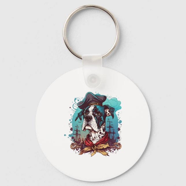 Llavero Gran Pirata de Perro de Danés (Anverso)