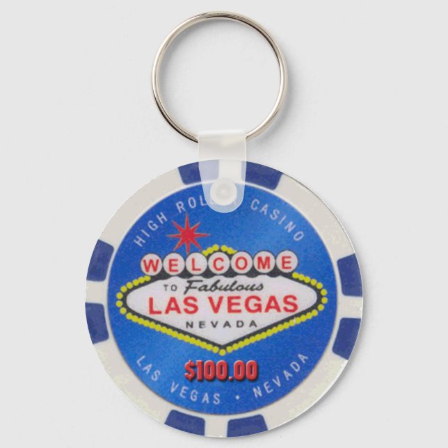Llavero Gran Roller de Las Vegas $100.00 Keychain de Chip (Anverso)