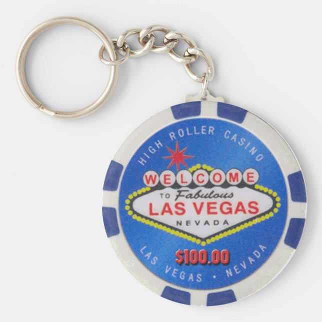 Llavero Gran Roller de Las Vegas $100.00 Keychain de Chip (Frente)