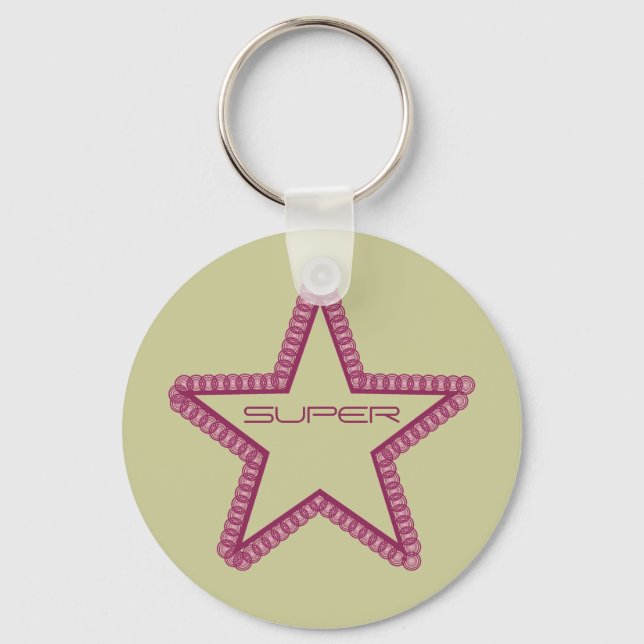 Llavero Gran Superestrella Keychain, Fuchsia (Anverso)