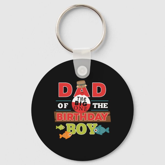 Llavero Gran Tema De Pesca Papá Del Nacimiento Chico Shir (Anverso)