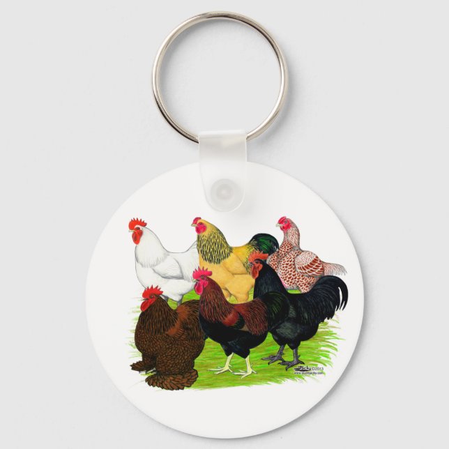 Llavero Gran variedad de gallos (Anverso)