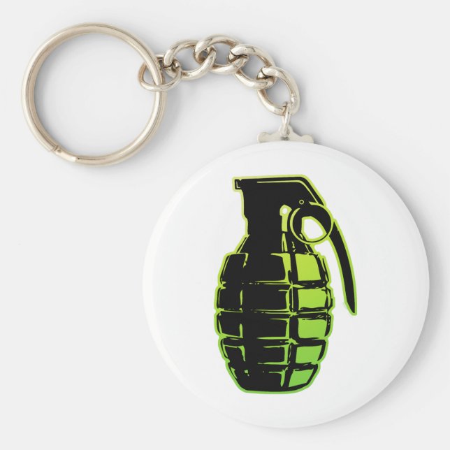 Llavero Granada de mano - verde (Frente)