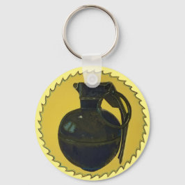 Llavero Granada en verde en amarillo