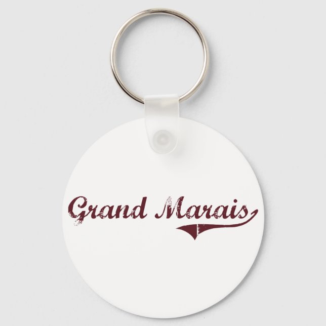 Llavero Grand Marais Minnesota Classic Design (Anverso)