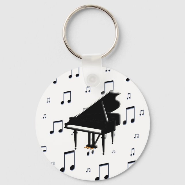 Llavero Grand Piano and Music Notes (Anverso)