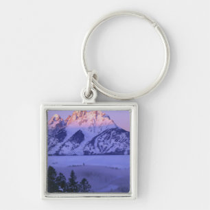 Llavero GRAND TETON NATIONAL PARK, WYOMING. EE. UU. Niebla