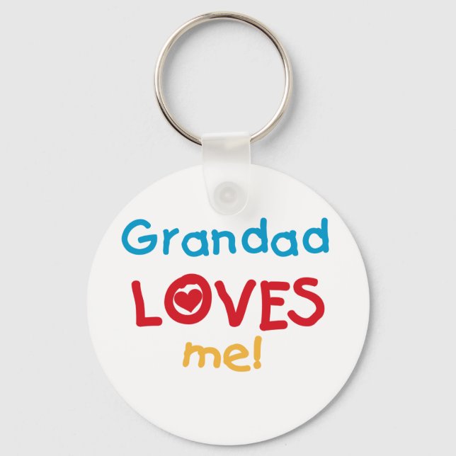 Llavero Grandad me ama camisetas y regalos (Anverso)