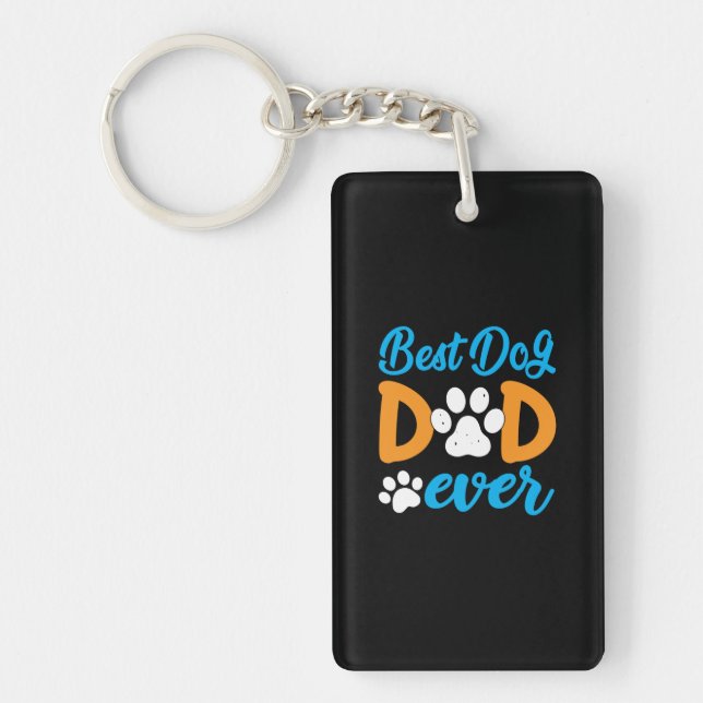 Llavero Grandfather Gift | Best Dog Dad Ever (Frente)