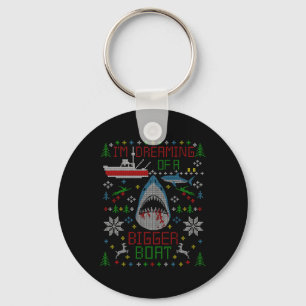 Llavero Grandioso Tiburón Blanco pescando Navidades feos s
