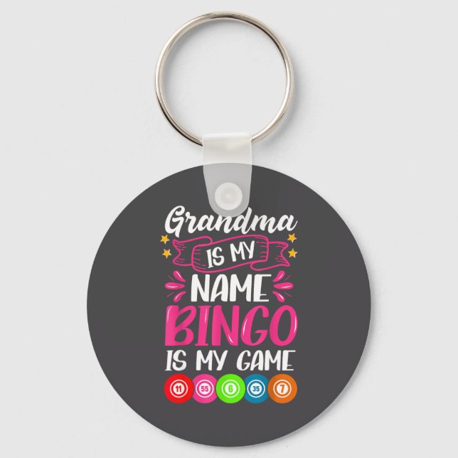 Llavero Grandma Bingo Player Funny Bingo Quote Design  (Anverso)