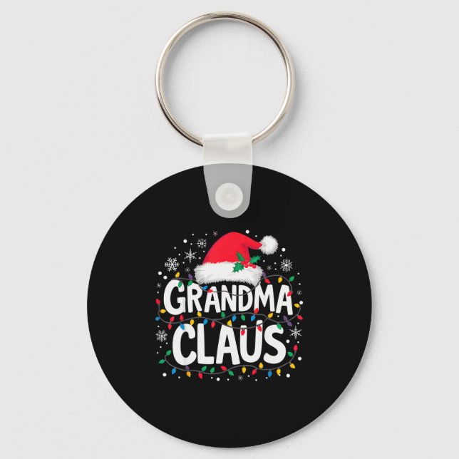 Llavero Grandma Claus Christmas Lights Santa Family Matchi (Anverso)