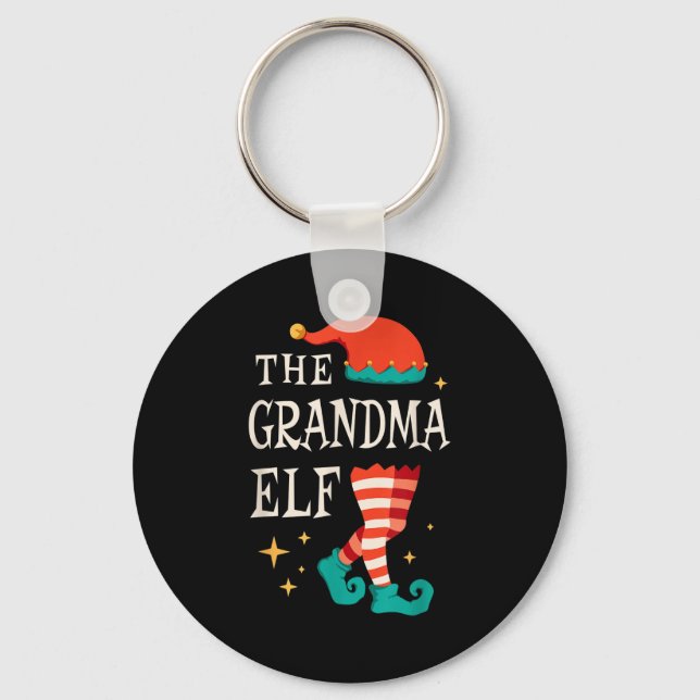 Llavero Grandma Elf Family Matching Group Christmas Grandm (Anverso)