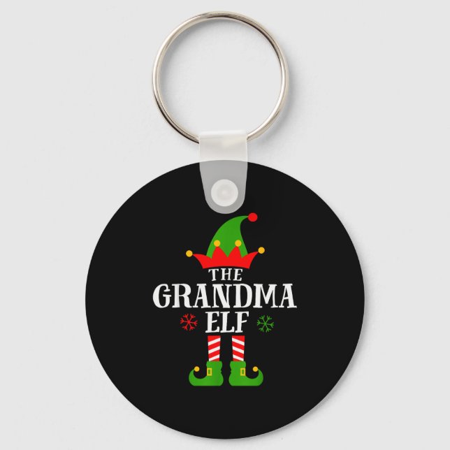 Llavero Grandma Elf Funny Matching Family Christmas Pajama (Anverso)