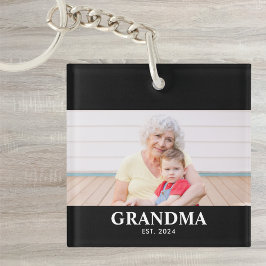 Llavero Grandma Established Modern Bold Photo