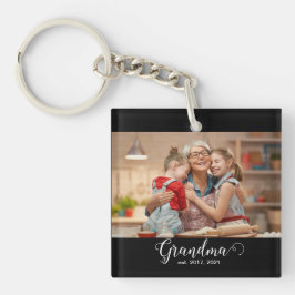 Llavero Grandma Established Script Gift Photo