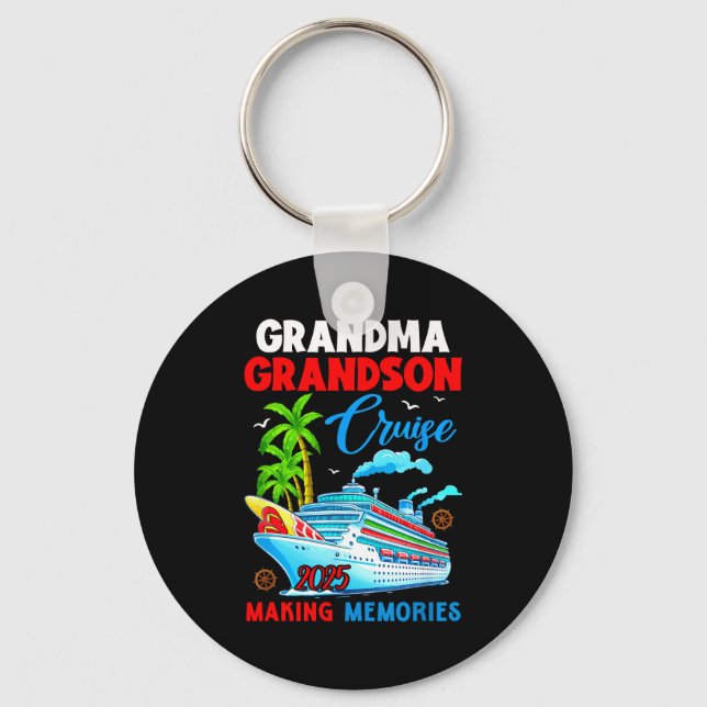Llavero Grandma Grandson Cruise 2025 Memories Christmas Fa (Anverso)