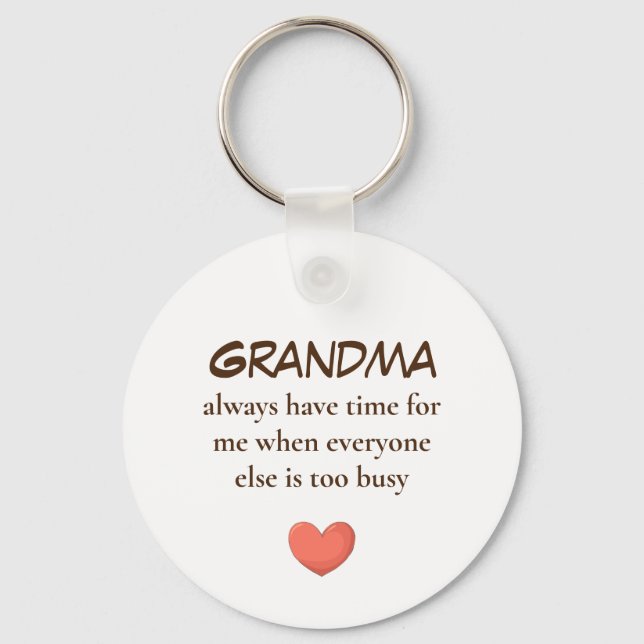 Llavero Grandma Is Not to Busy  keychains (Anverso)