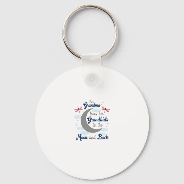 Llavero Grandma Loves Her Grandkids Dragonfly Moon Women G (Anverso)