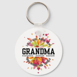 Llavero GRANDMA Nana Mimi Gigi Floral