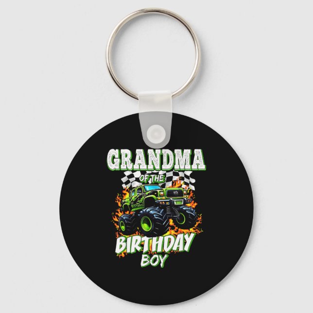 Llavero Grandma Of The Birthday Boy Monster Truck Birthday (Anverso)