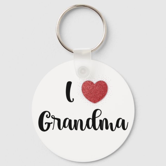 Llavero Grandma's Day I Love Grandma Heart Explosion Gift  (Anverso)