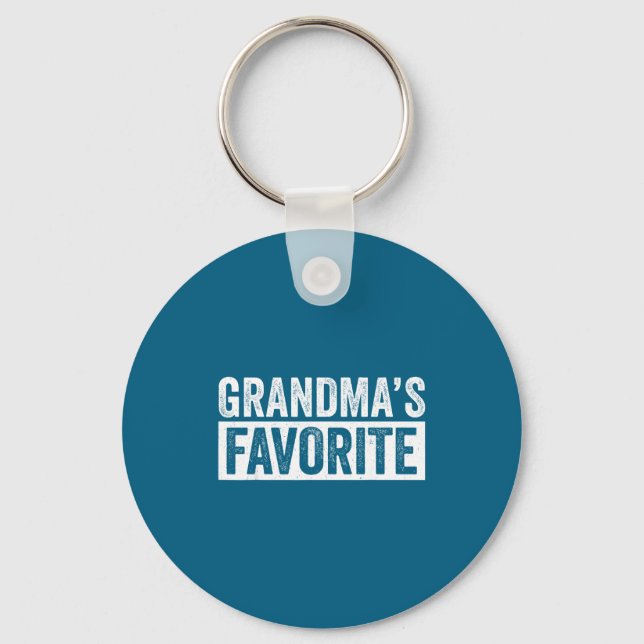 Llavero Grandmas Favorite Grandson Funny Granhild Granddau (Anverso)