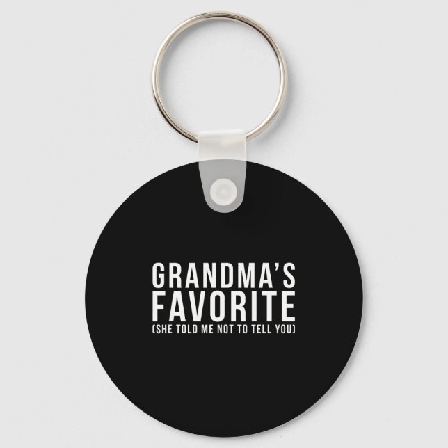 Llavero Grandma's Favorite T, Grandson Or Granddaughter  (Anverso)