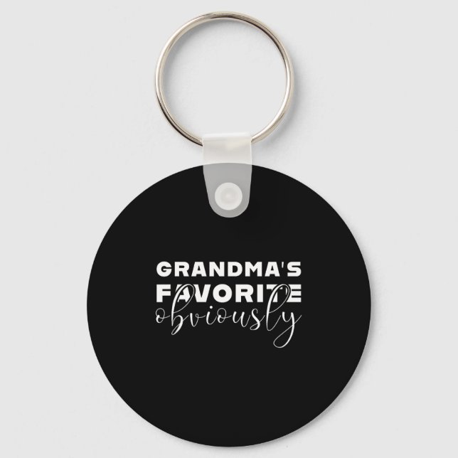 Llavero Grandma's Favorite T, Grandson Or Granddaughter  (Anverso)