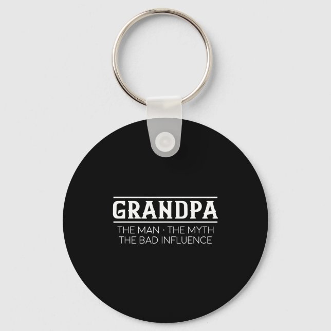 Llavero Grandpa The Man The Bad Influence Gift  (Anverso)