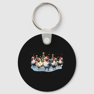 Llavero Granja de Chicken Squad Luces de Navidad Sombrero