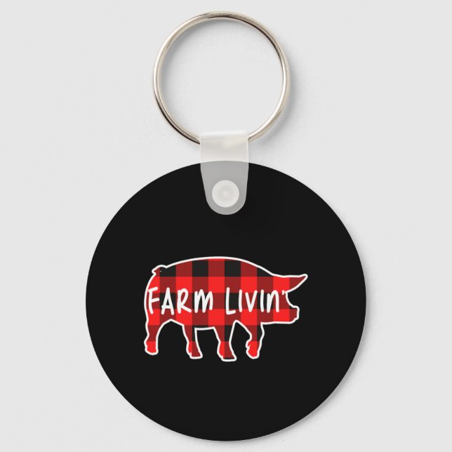 Llavero Granja Livin Pig Famer Pig Animales de campo anima (Anverso)