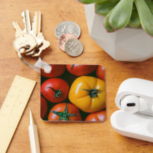 Llavero Granjas   Tomates rojos y amarillos brillantes