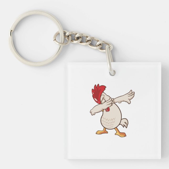 Llavero Granjero de pollo Dabbing Dab Dance (Frente)