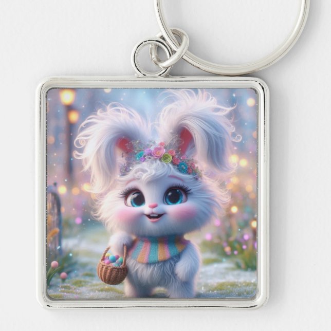 Llavero Granjero dulce Bunny (Frente)