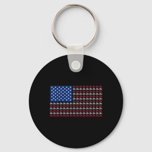 Llavero Granjero Patriótico 4 De Julio Bandera Americana U