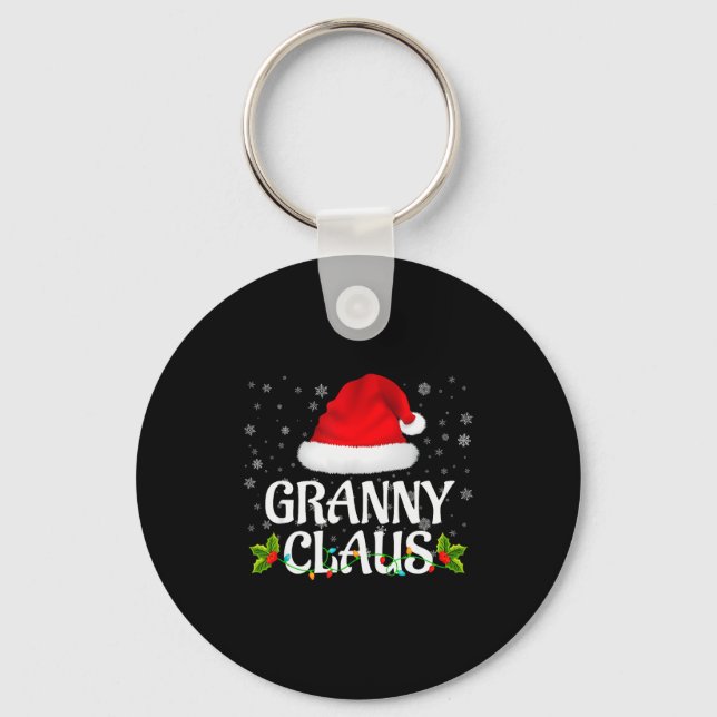 Llavero Granny Claus Christmas Lights Santa Pajama Family  (Anverso)