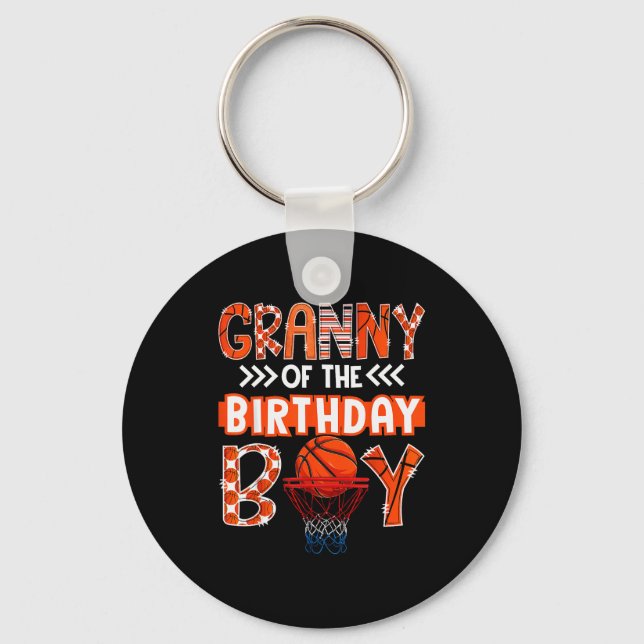 Llavero Granny Of The Birthday Boy Basketball Lover Matchi (Anverso)