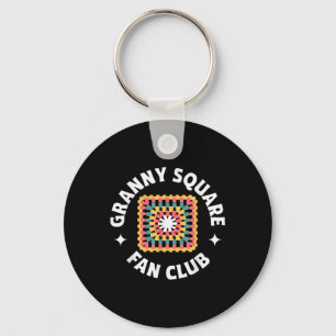 Llavero Granny Square Fan Club Crochet T Shirraft Lover