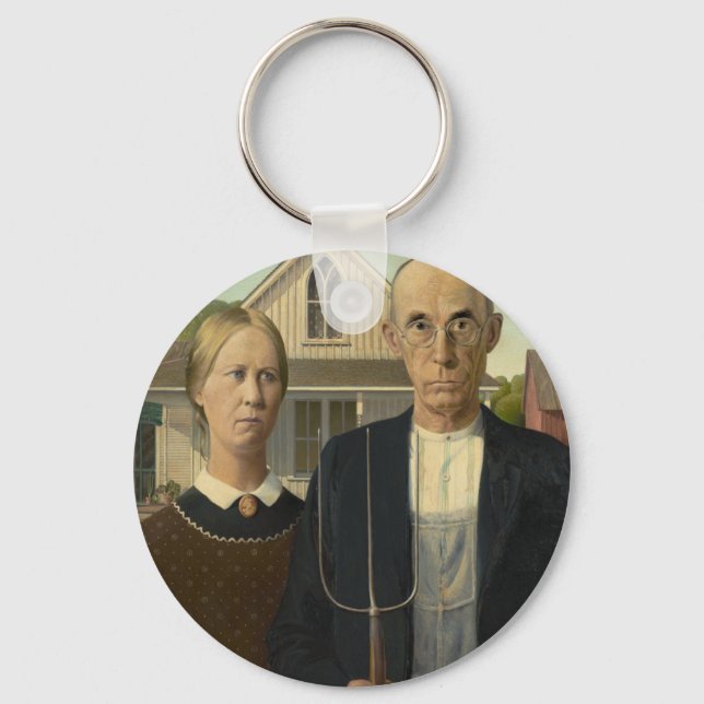 Llavero Grant Wood American Gothic (Anverso)