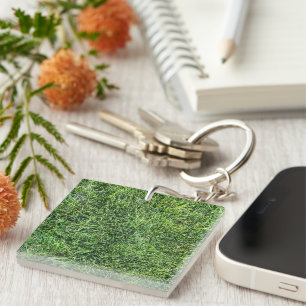 Llavero Grasa verde divertido patrón de textura foto real