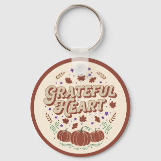 Llavero Grateful Heart Autumn Pumpkin Design