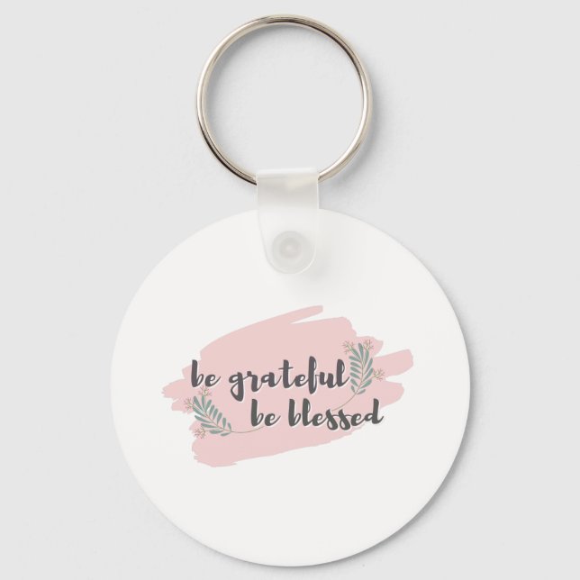 Llavero Gratitud - Estar agradecidos, ser bendecidos (Anverso)