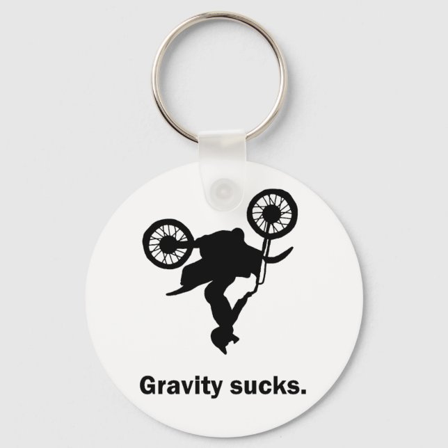 Llavero Gravity Sucks Dirt Bike Keychain (Anverso)