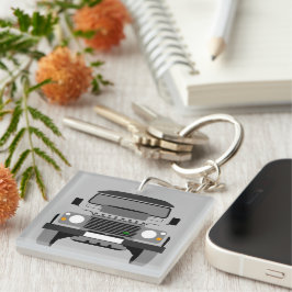 Llavero Gray Pop Art Clásico Land Rover Car Key Ring