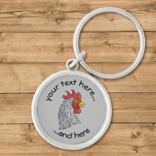 Llavero Gray Rooster's Head (Subido por el creador)