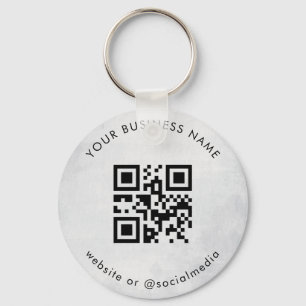 Llavero Gray Your Custom Business Qr Code Scan Keychain
