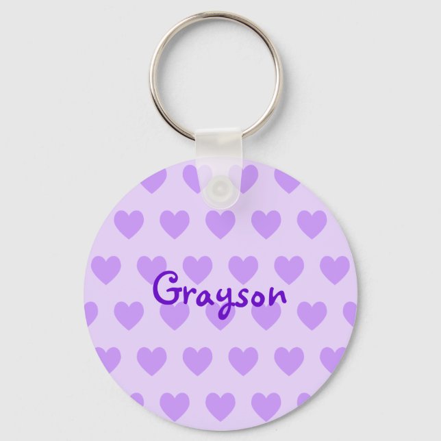 Llavero Grayson en morado (Anverso)